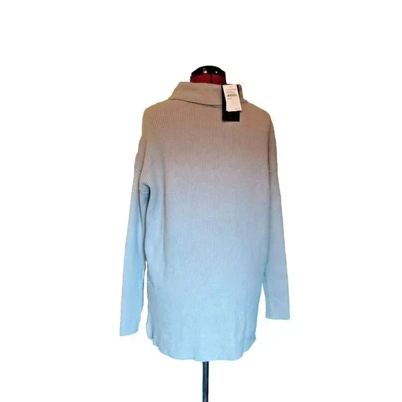 Devotion By Cyrus Sweater Putty Grey Women Turtleneck High Low Hem Size … - Picture 2 of 6